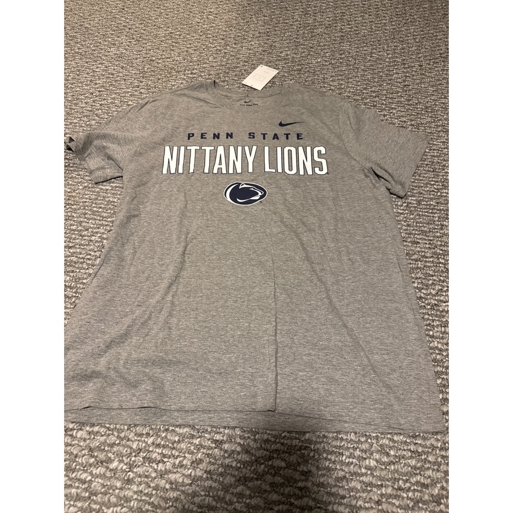 Nike Penn State Nittany Lions T-Shirt Mens XL Grey Graphic Tee Back logo New